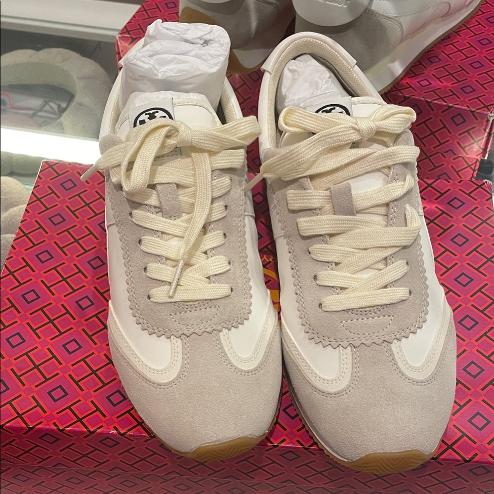 Tory Burch Cream and White Women's Hank Sneaker